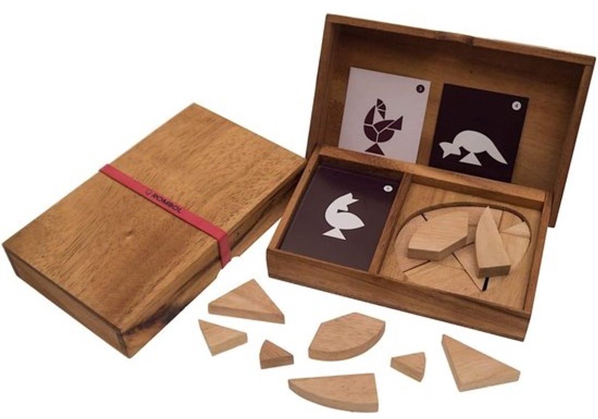 Houten Tangram Spel voor 1 of 2 Personen - Puzzel en Denkspel