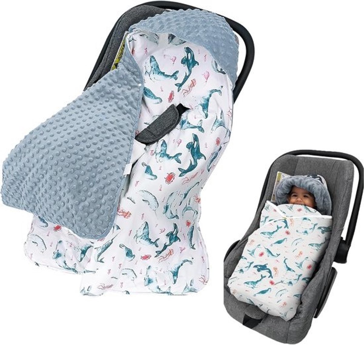 Baby Deken - Universele deken - Warmte en comfort - Handgenaaid en hypoallergeen - 90 x 90 cm - Universeel
