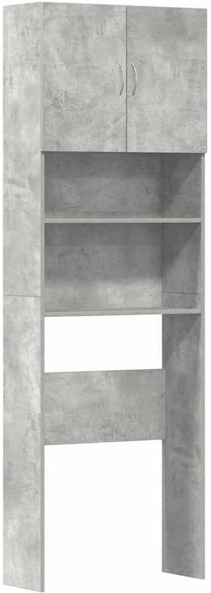Waskast 64x24x190 cm van Hout en Beton in Grijs