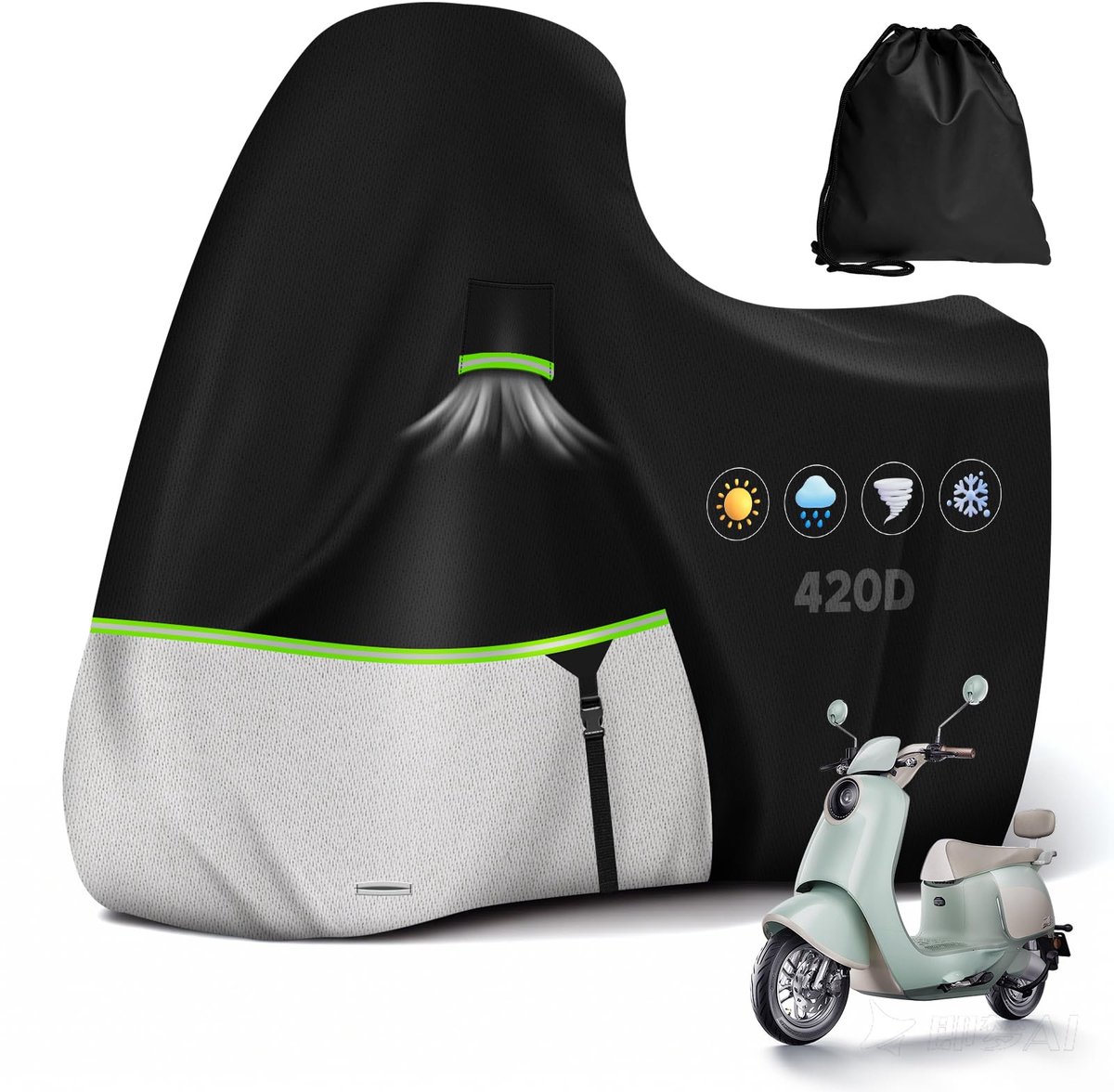 Motorhoes - Zonder topkoffer - Voor motorscooter