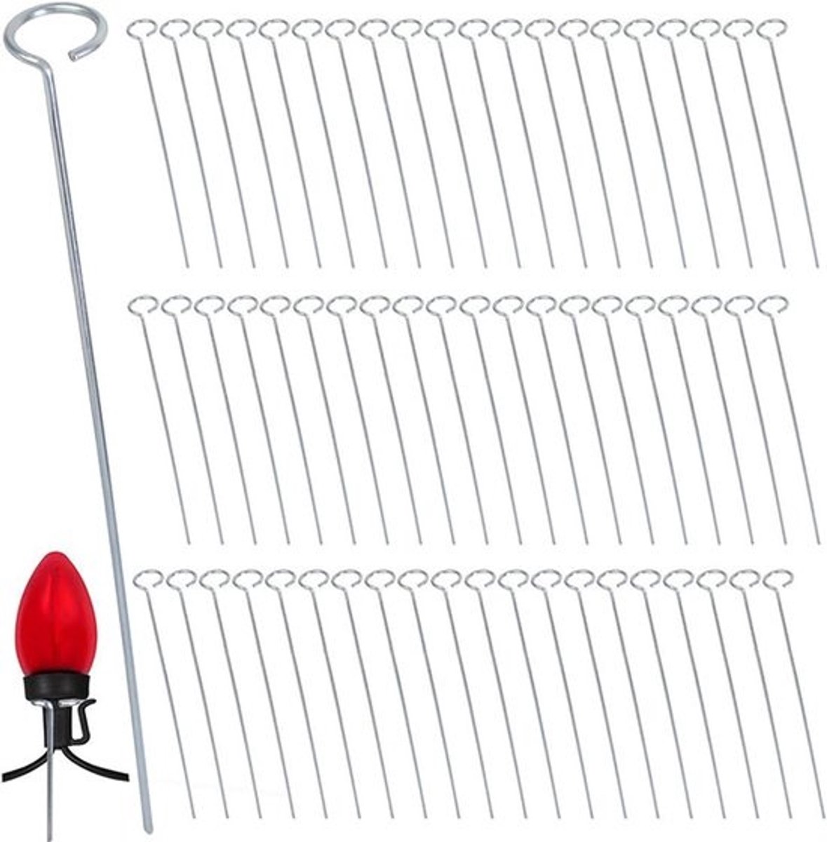 Buitenverlichting Staken - Tuin Decoratie Staken - Feestelijke Verlichting - Stevige Metalen Constructie - 30 cm - Enkele Attribuut