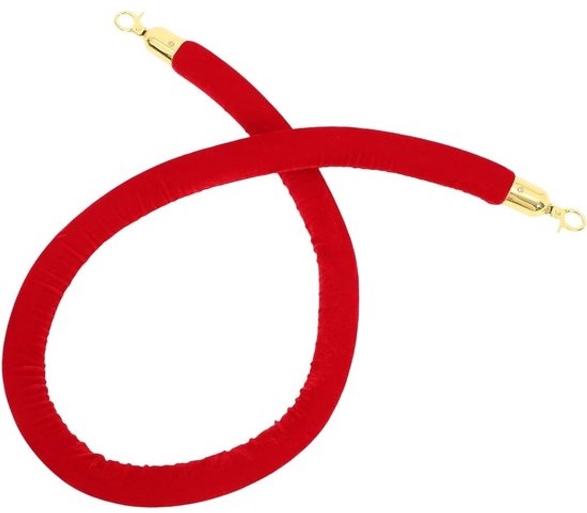 Touw Barrière - Wachtrij Lijn Divider - Menigte Controle - Duurzaam Gebruik - 150cm Lengte - Rood
