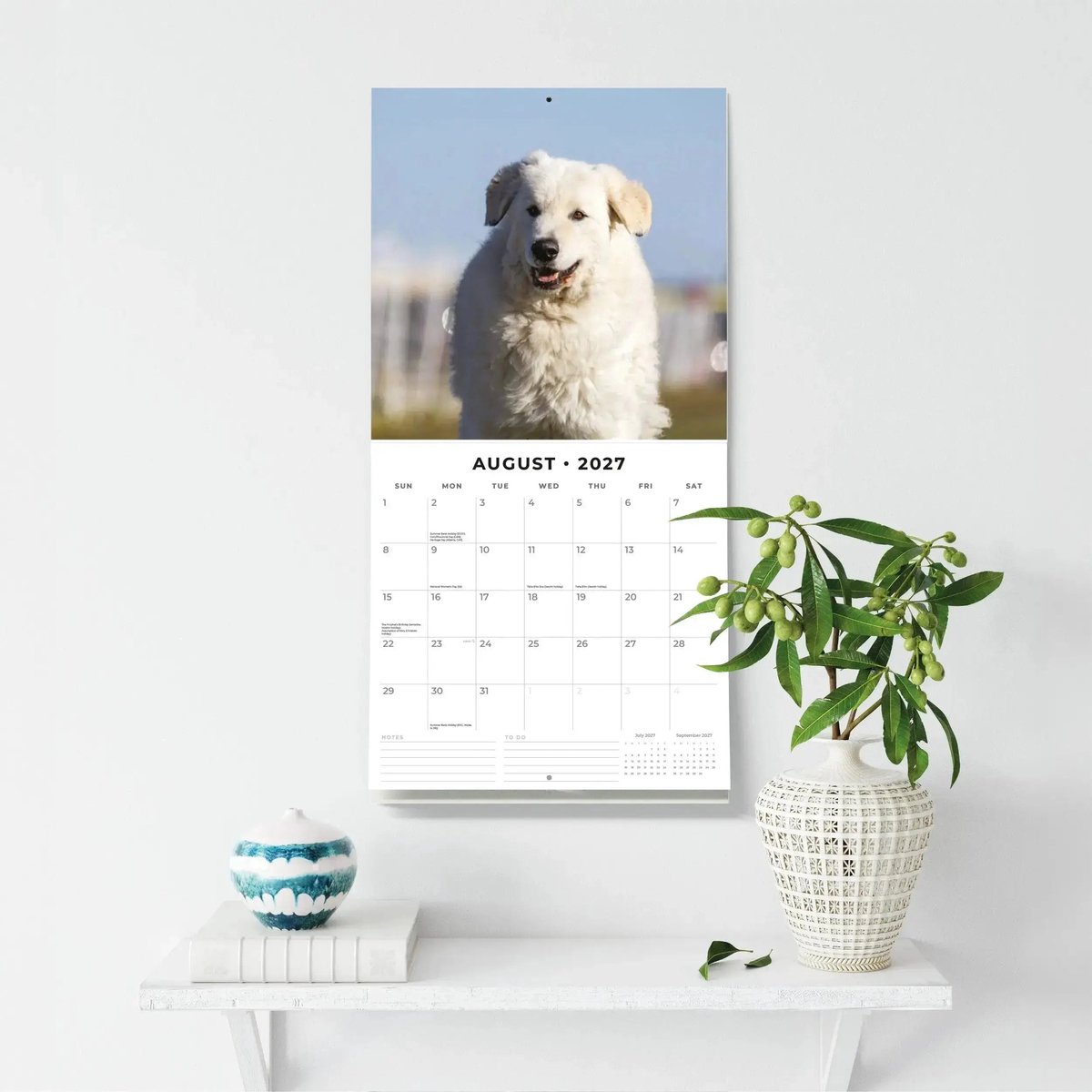 Pyreneese Berghond Kalender 2027