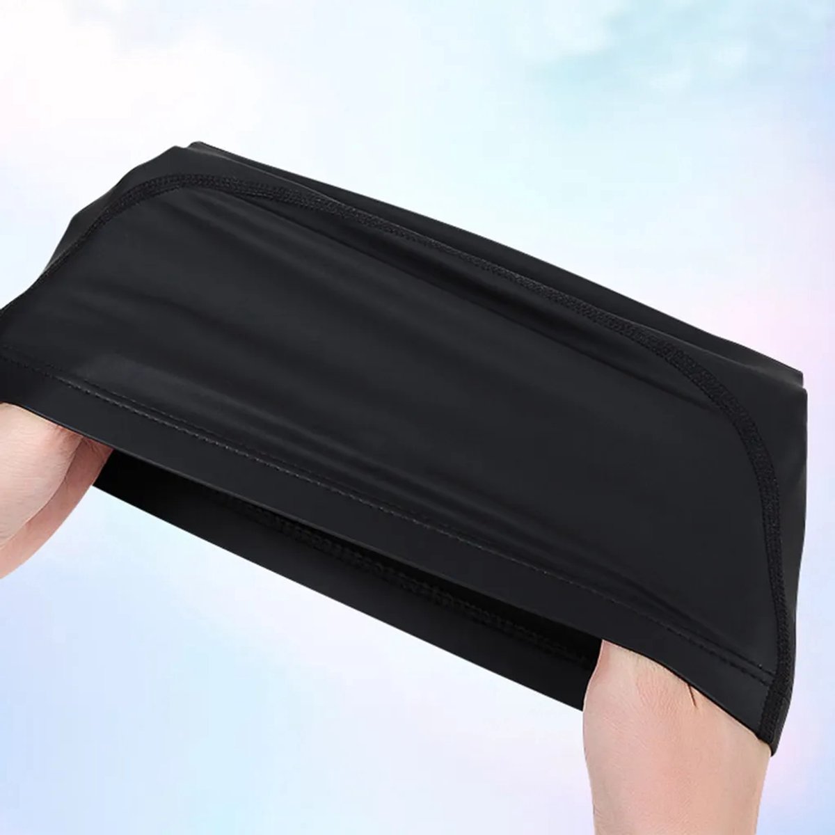Elastische nylon zwemmutsen, duurzaam en antislip, Geschikt voor mannen, vrouwen en kinderen van alle leeftijden, ook Geschikt voor kort en lang haar (zwart), 1 stuk per verpakking.