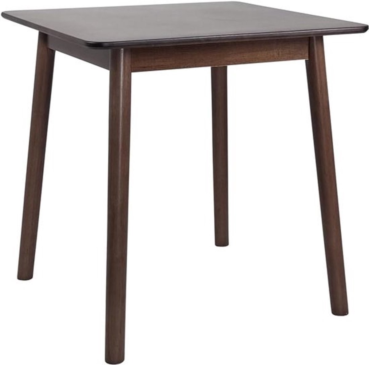 Keukentafel Vierkant - Eettafel Hout - Kleine Ruimtes - Massief Gelakt Hout - 75 x 75 cm - Donkerhout