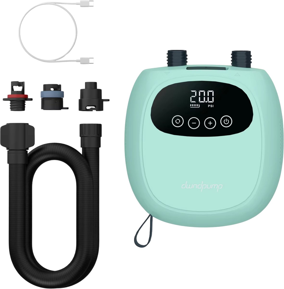 Elektrische SUP Pomp – 20 PSI Opblaas- en Deflatiepomp met Batterij