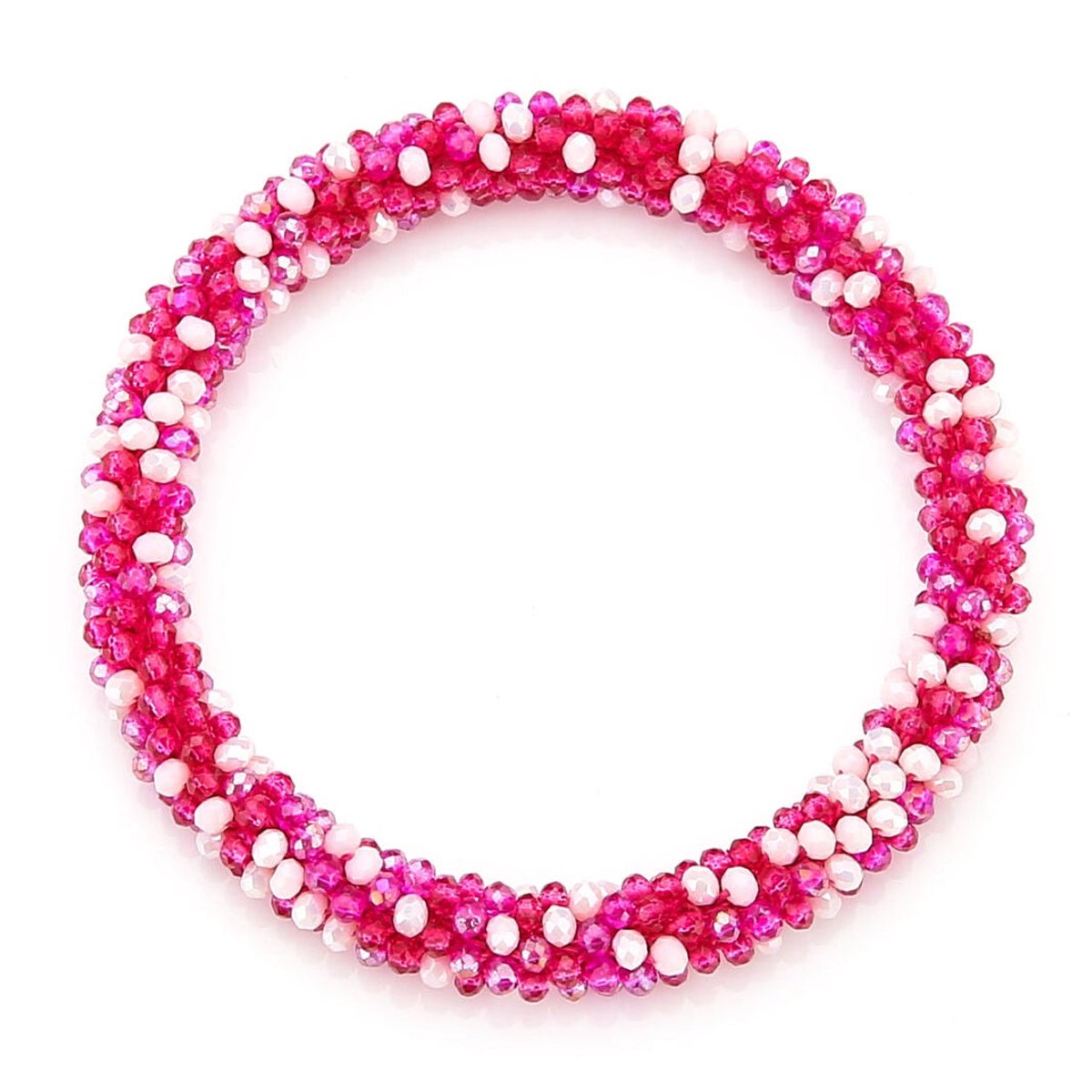 Michelle Bijou Armband Kralen Strass fuchsia mix