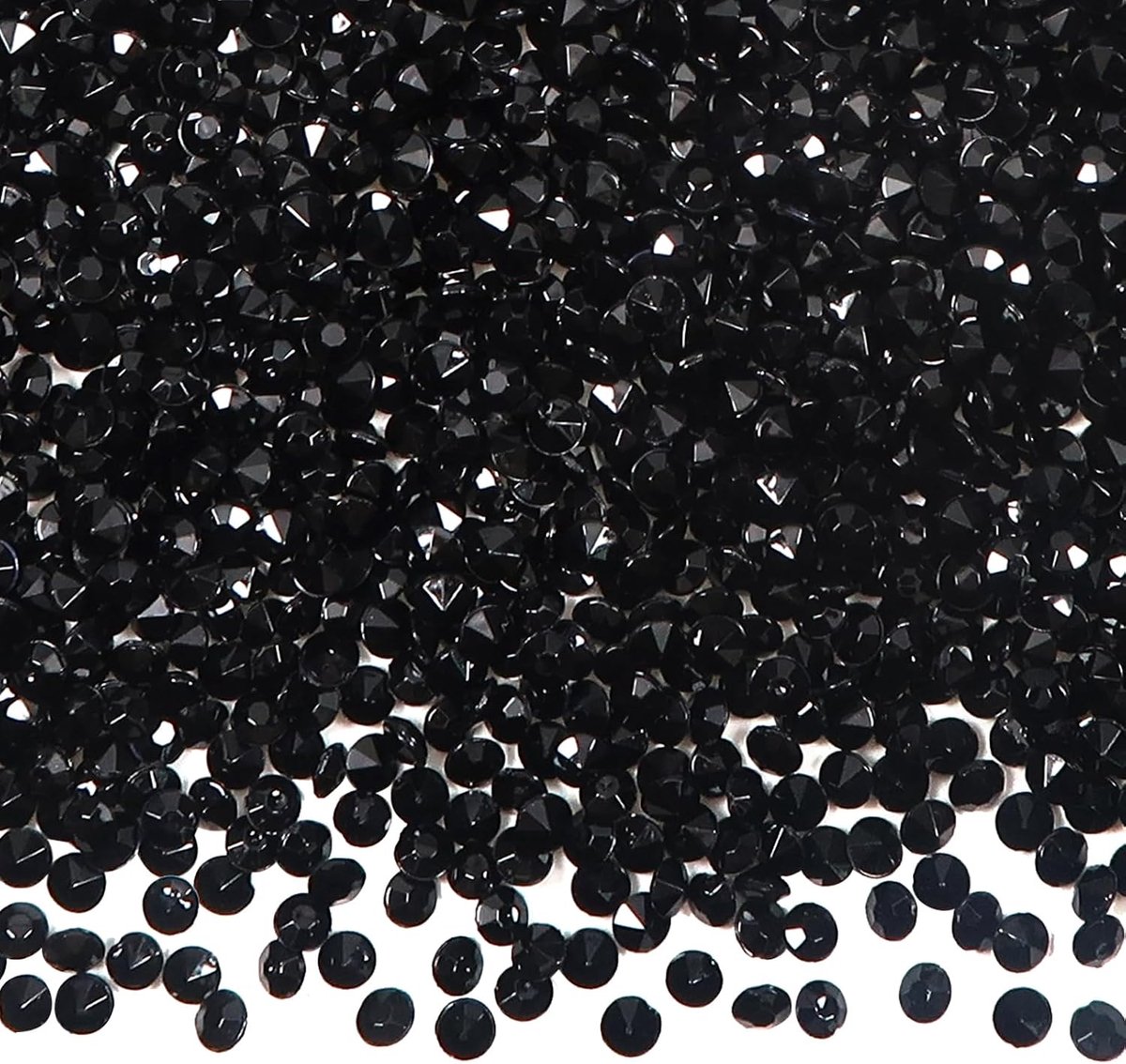 5000 stuks Zwart Acryl Kristallen Diamanten 4.5 mm Diamantedelstenen Tafelstrooier Konfetti Heldere Strass Steentjes voor Tafeldecoratie Vazenkralen | Kleine diamanten confetti tafeldecoraties, vaasvullers, bruidsdouchedecoraties, kunsthandwerk