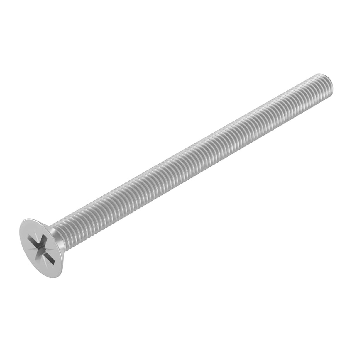 Verzonken schroef M4 x 55 mm, roestvrij staal V2A VA A2, DIN 965, kruiskop/PZ, volledige schroefdraad, 20 stuks