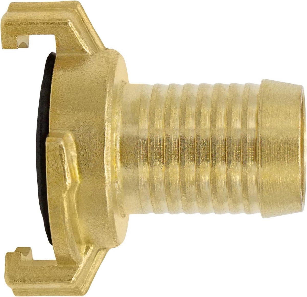 snelkoppeling slangstuk 12159, 1/2" mondstuk, messing blank, systeem Geka