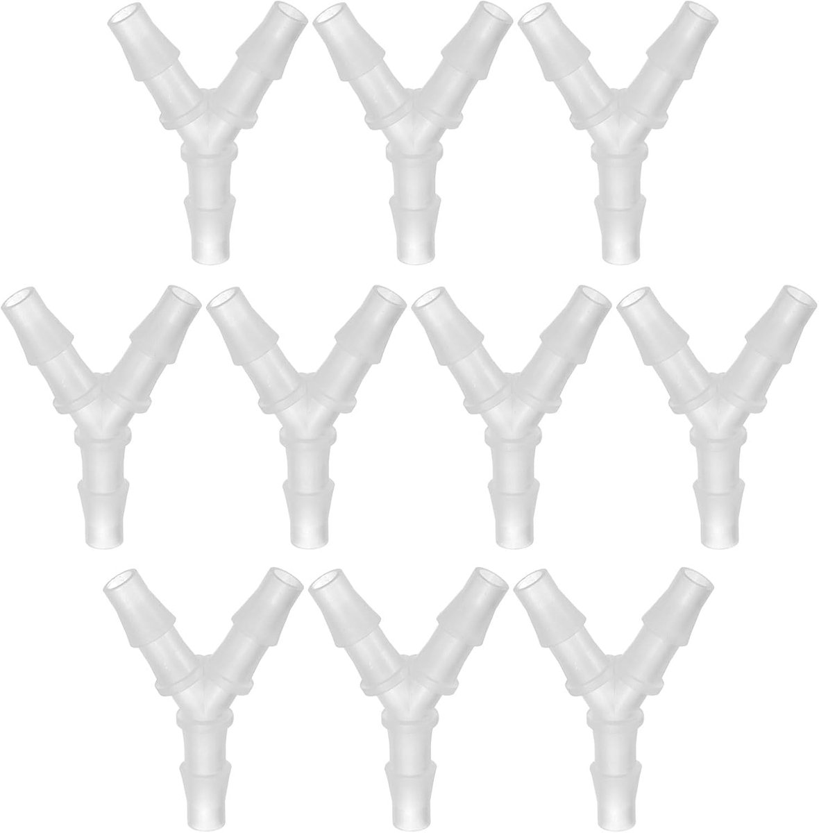 2/7 "Plastic Slang Barb Fitting, 10 Pack Y Vormige 3 Way Gelijke Prikkeldraad Joint Splicer Mender Unie Koppeling Adapter 2.2 Inch Voor Gas Vloeibare Lucht Lijn Buis Pijp