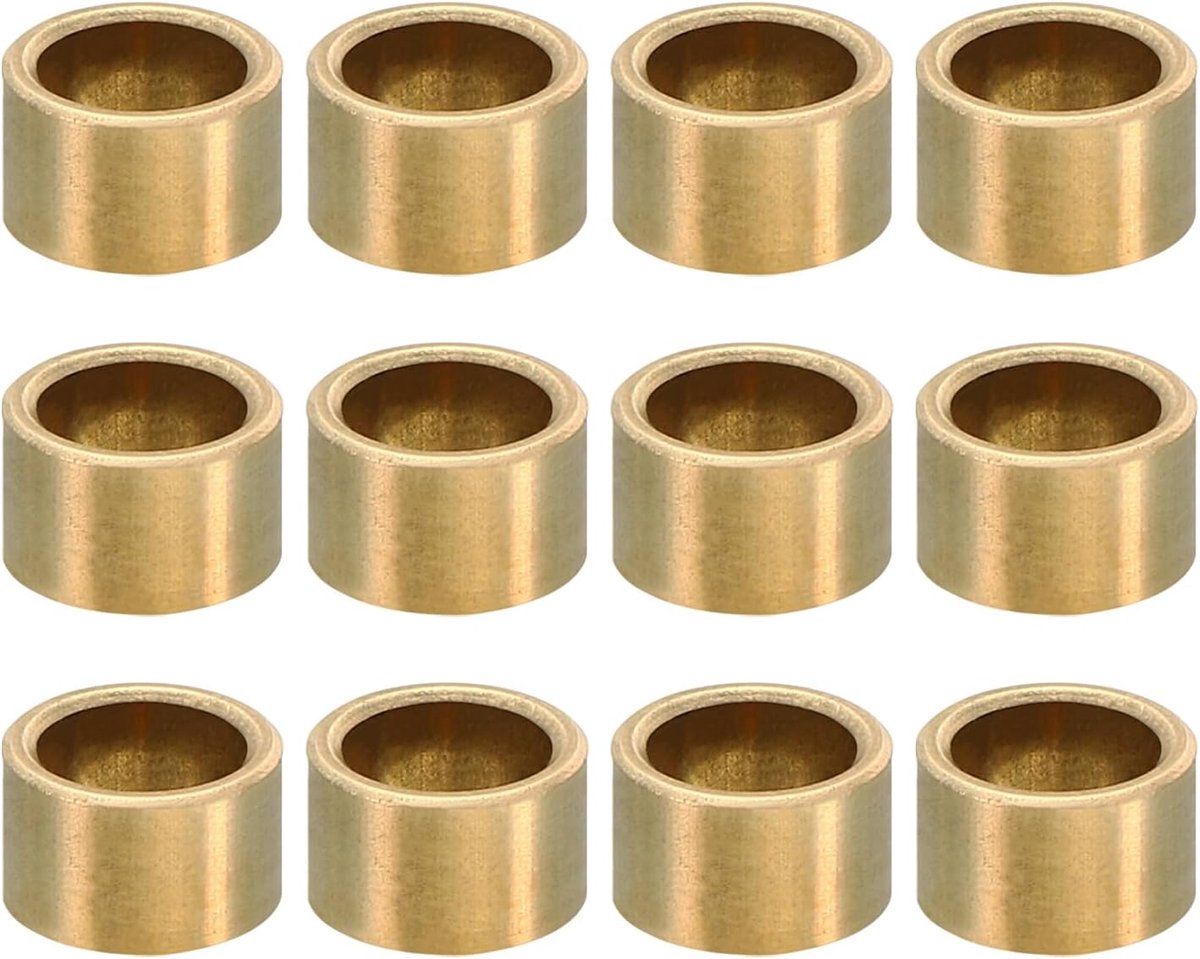 Afstandhouders van messing M6, 12 stuks afstandhouders van messing 6 mm ID x 8 mm OD x 4 mm L, schroefafstandhouders voor bouten 1/4 inch of M6