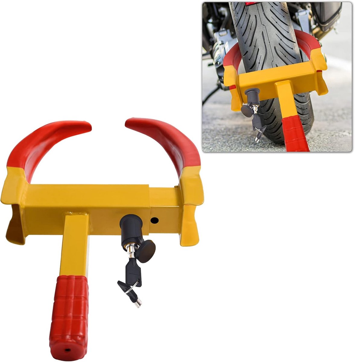 startonderbreker universele wielklem, bandenklem, parkeerklem, wielslot, anti-diefstal wielklemmen, wielslot voor auto's, veiligheidsslot