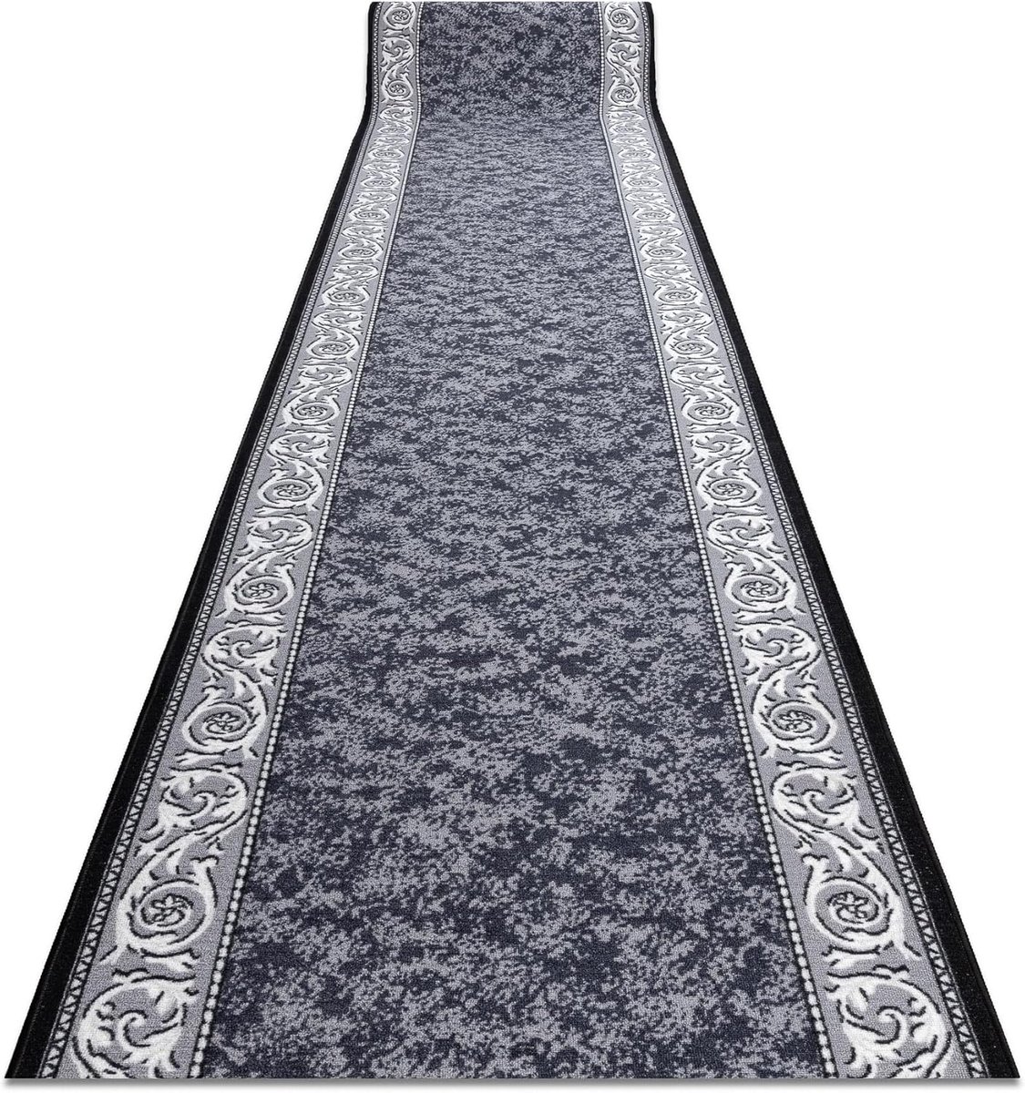 loper ROMANTIC Ornament, tapijt loper, hal, slaapkamer, woonkamer, per meter, grijs 80x100 cm