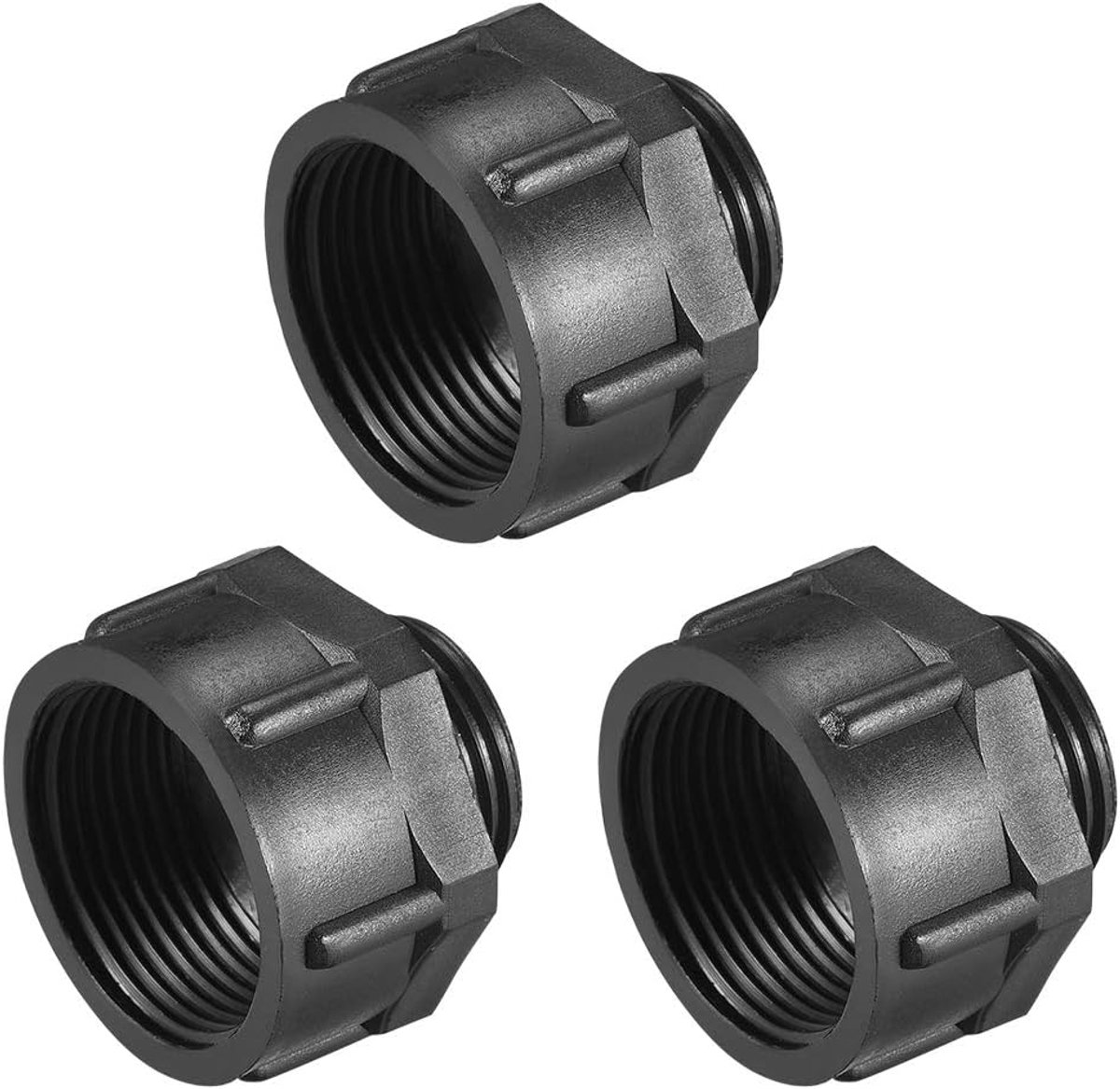 sourcing map schroefdraadbussen nylon aansluitadapter M32 buitendraad op M40 binnendraad M20-M25, 3pcs