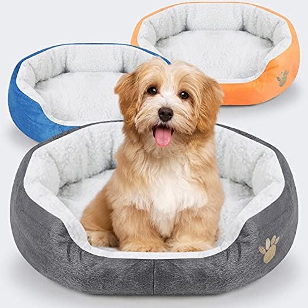 Hondenbedden for grote honden kasjmier opwarming huisdier hond bed sofa lounger kat nest manden pluche kennel bed comfortabele huisdierbenodigdheden Honden bed (Color : G)