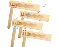 Ratelgeluiden, ratel van hout, krakmaker, houten ratel, houten rammelratel, houten ratel, houten luid fan voor kinderen, sportevenementen, spelfeesten