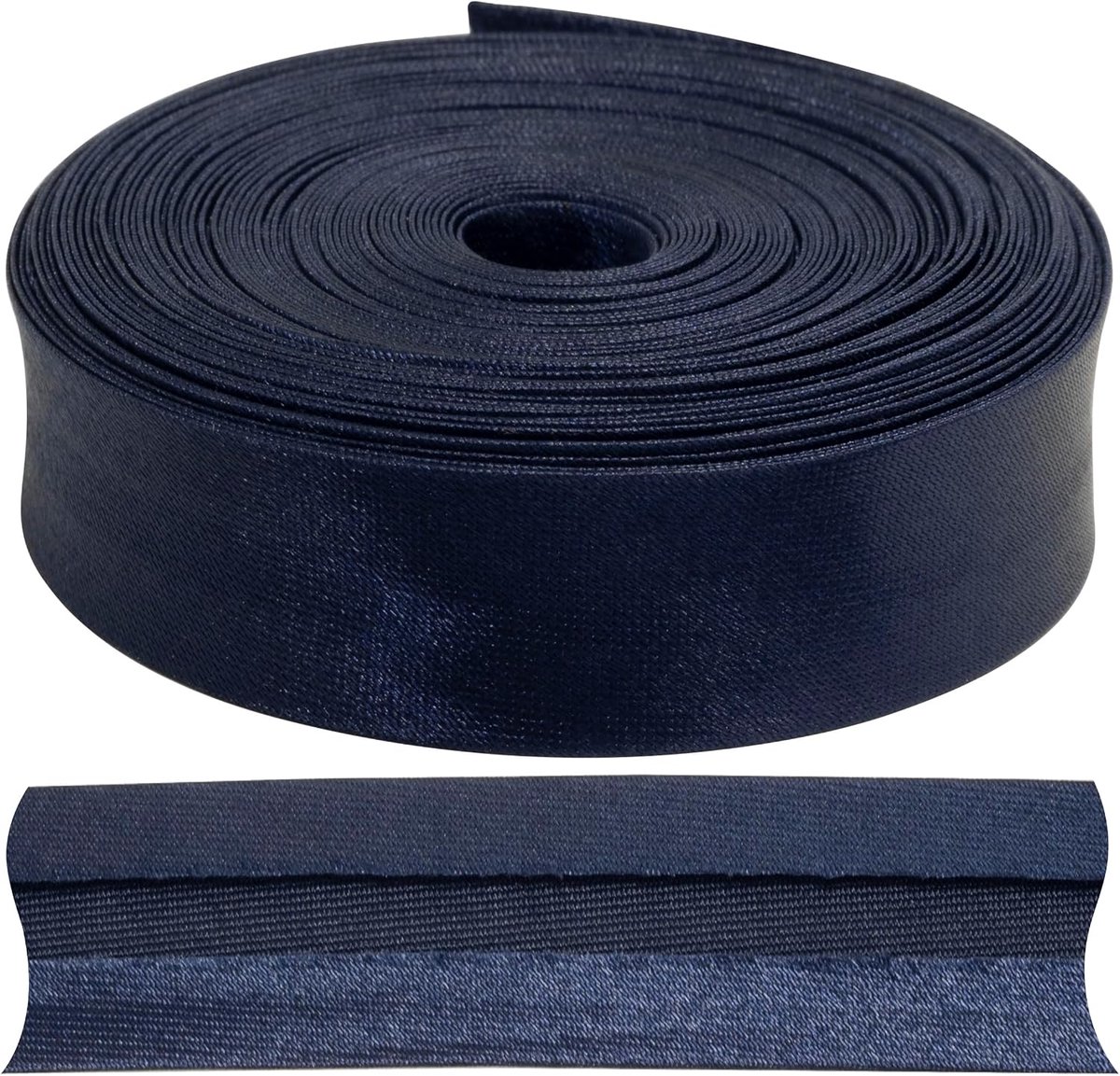 Biaisband, 9 meter x 15 mm - van polyester - kleur donkerblauw