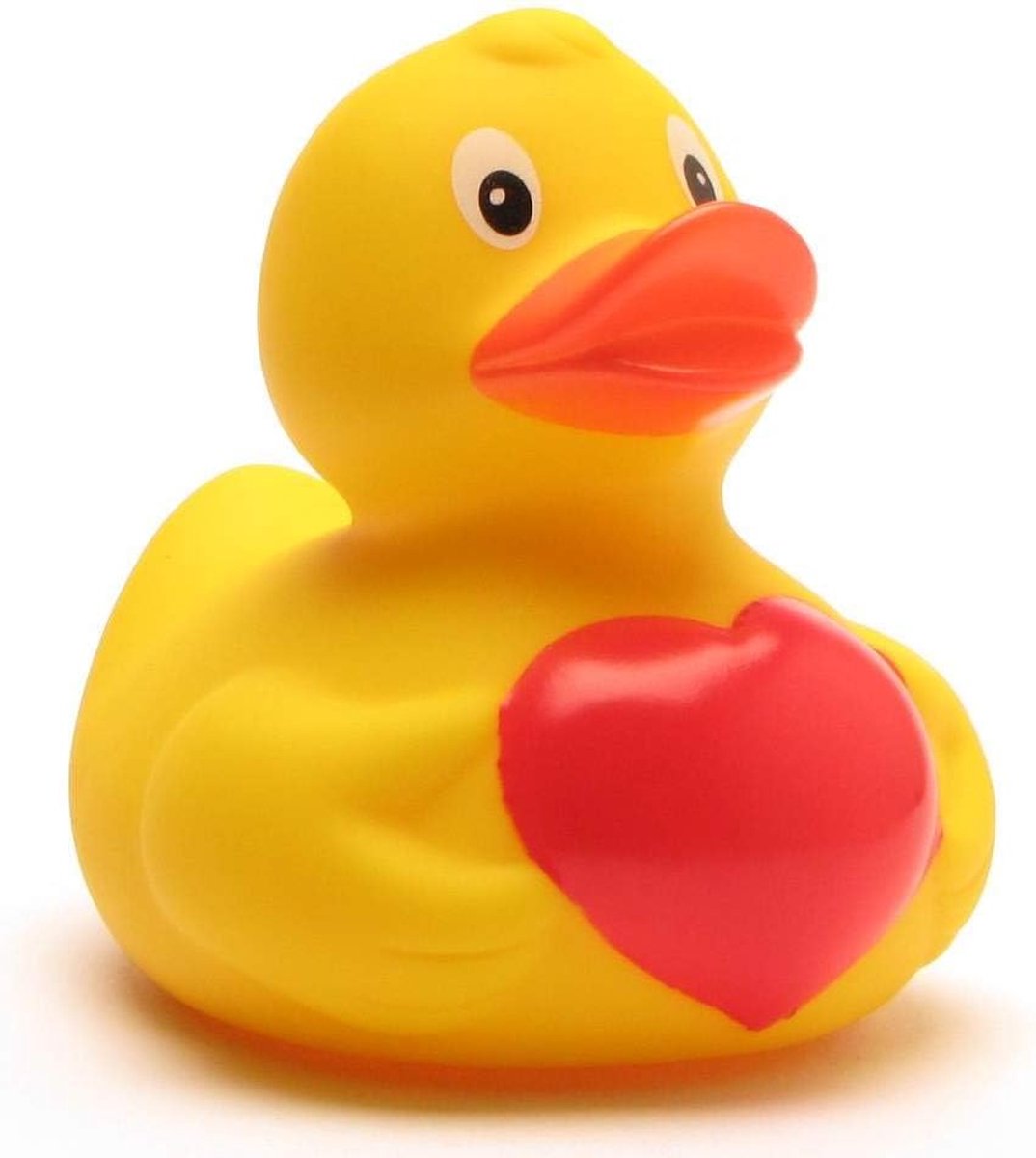 I Badeend I Piepende eend I eend met hart - L: 7,5 cm - incl. badeend sleutelhanger in set