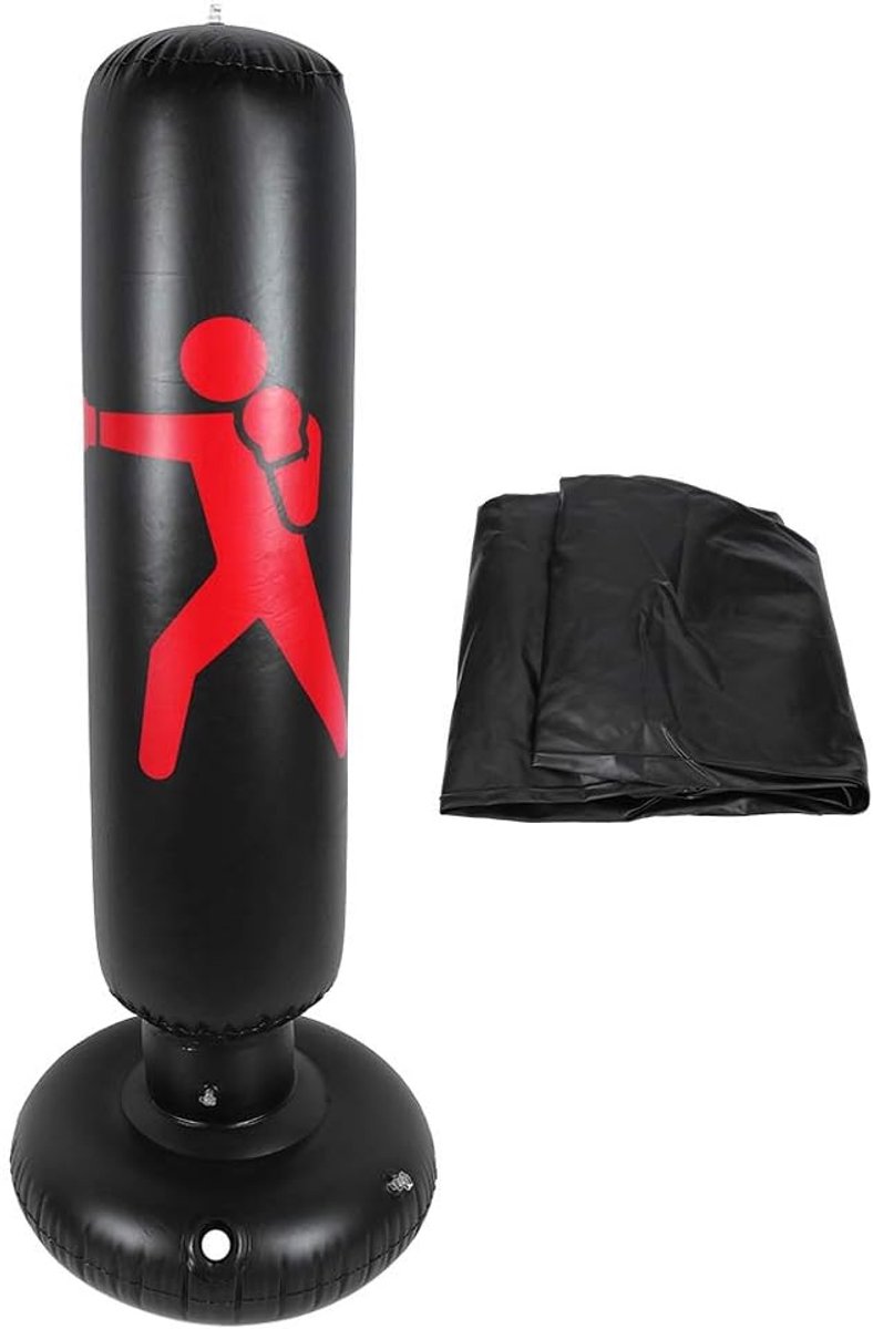 Bokszak, 160cm Hoogte PVC Fitness Hit Zandzak, Vrijstaande Opblaasbare Kolom Tumbler Voor Volwassenen en Kinderen