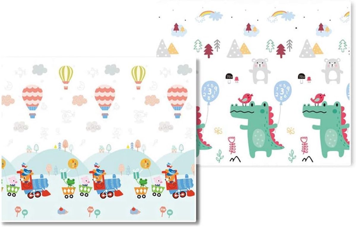 Speelmat, Schuim Speelmat voor Baby Vloermat Kruipmat Grote Zachte Baby Mat, Waterbestendig Omkeerbaar Niet Giftig, Maat 200 X 180 X 1.5 cm,C