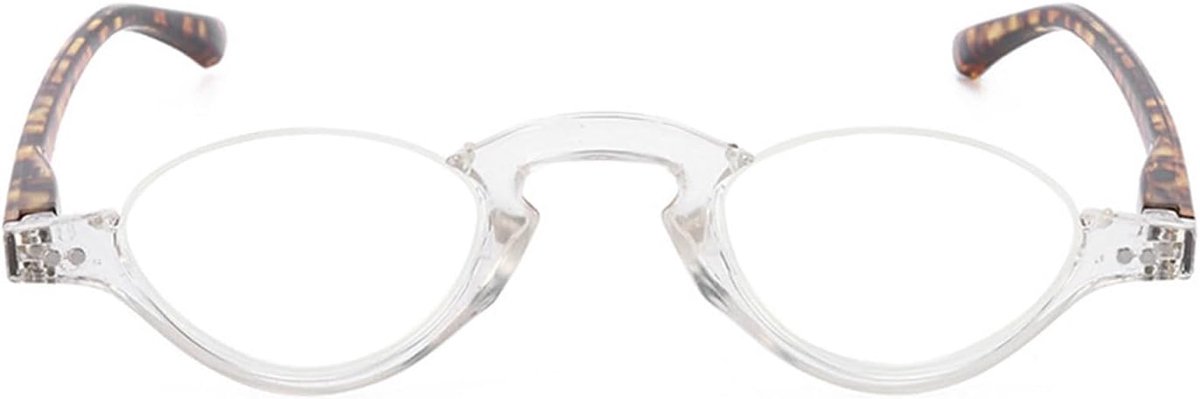 Maan Leesbril Blauw Licht Blokkerende Computer Lezers Lente Scharnier Kleine Retro Half Frame Eyewear