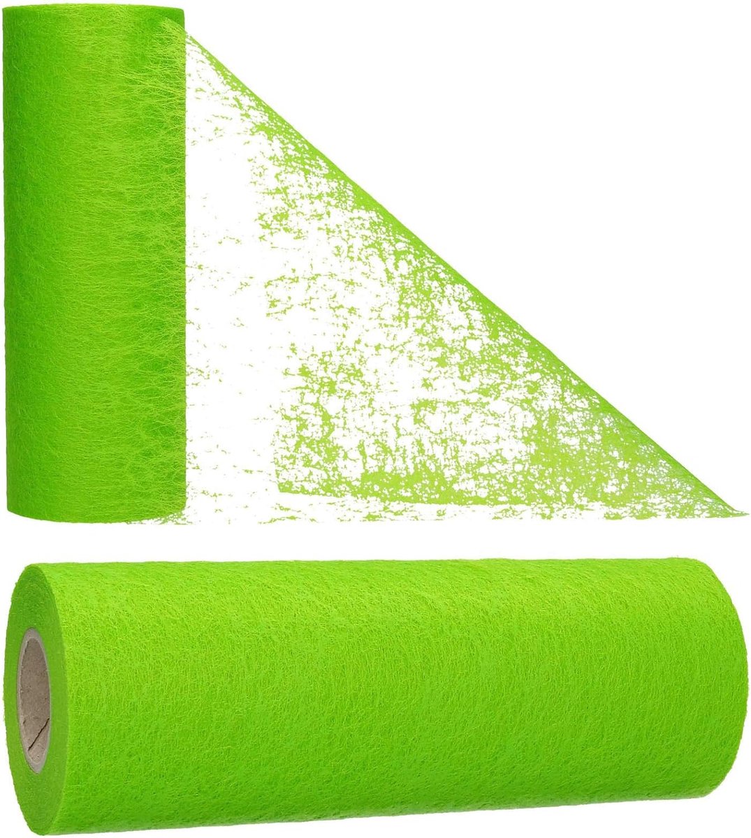 Vlies tafelband tafelloper voor bruiloften, communie, doopfeesten en alle feesten Afmetingen: 15cm/20m rol (groen, vlies)