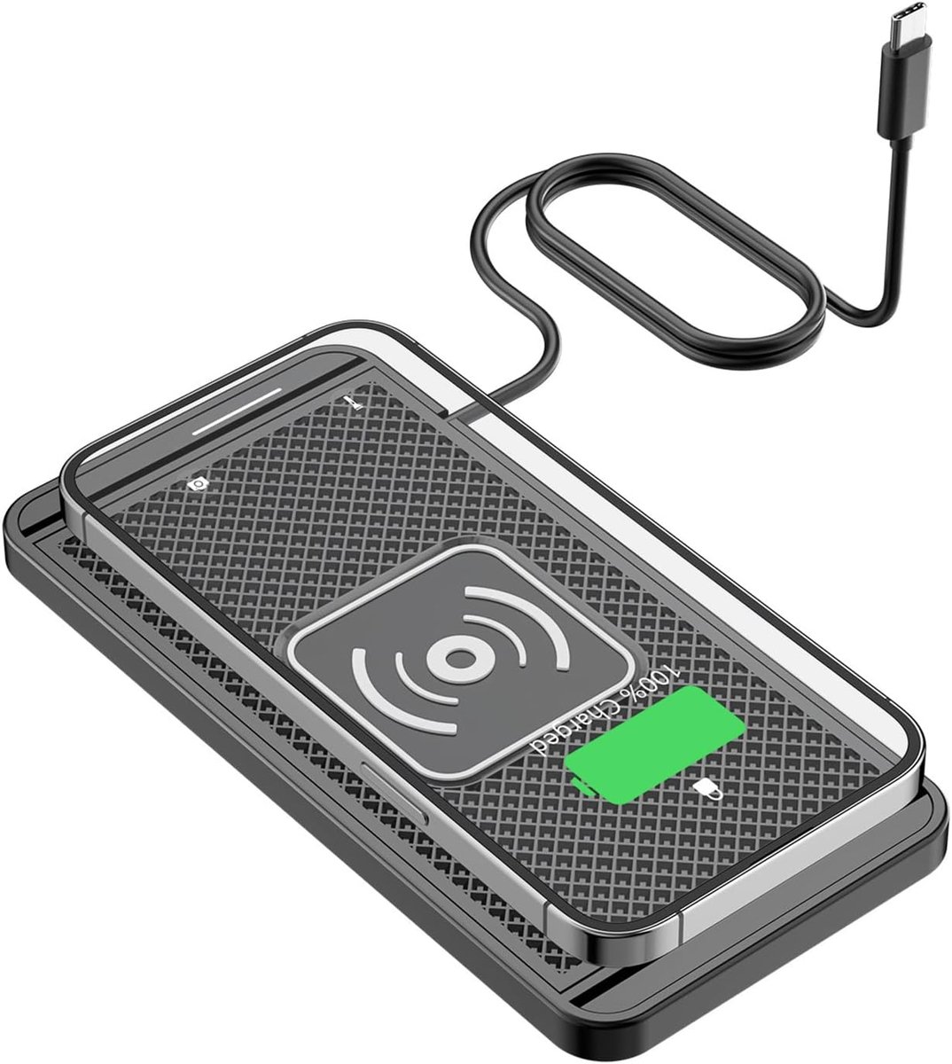 telefoon oplaadstations inductief laadstation voor mobiele telefoons draadloze oplader voor auto 15 W snellader antislip houder