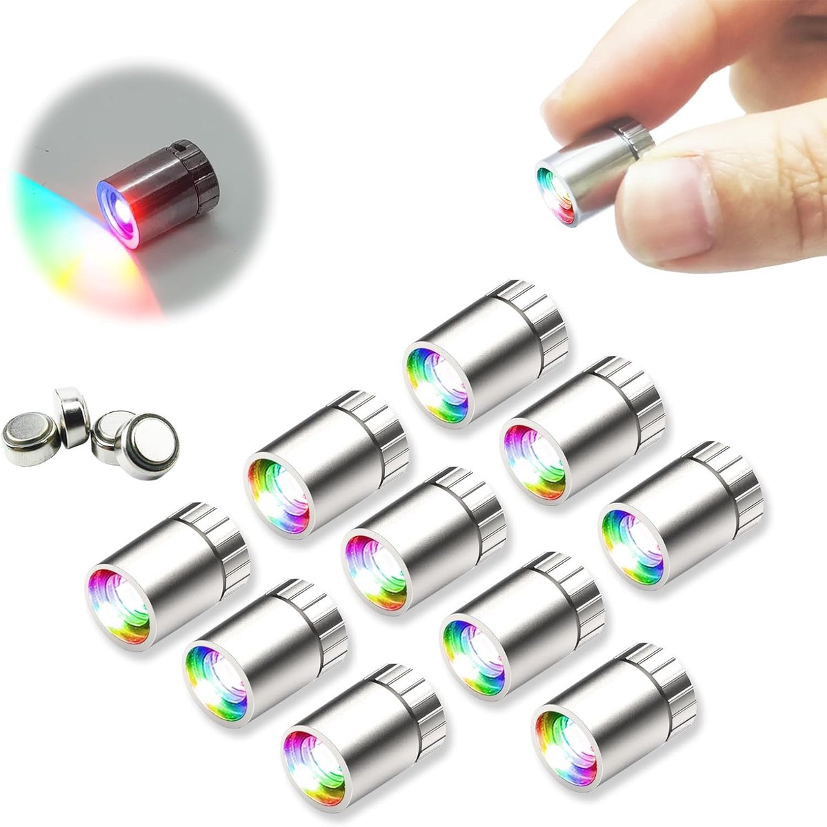10 stuks miniatuur led-verlichting, kleine lampjes voor handwerk/doe-het-zelf, miniatuurverlichting op batterijen, poppenhuislicht, miniatuurverlichting voor speelgoedstenen bouwstenen - 10