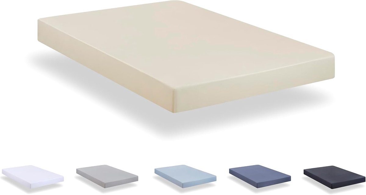 - Hoeslaken van extra zachte geborstelde microvezel (bed 80 x 190/200 cm, beige)