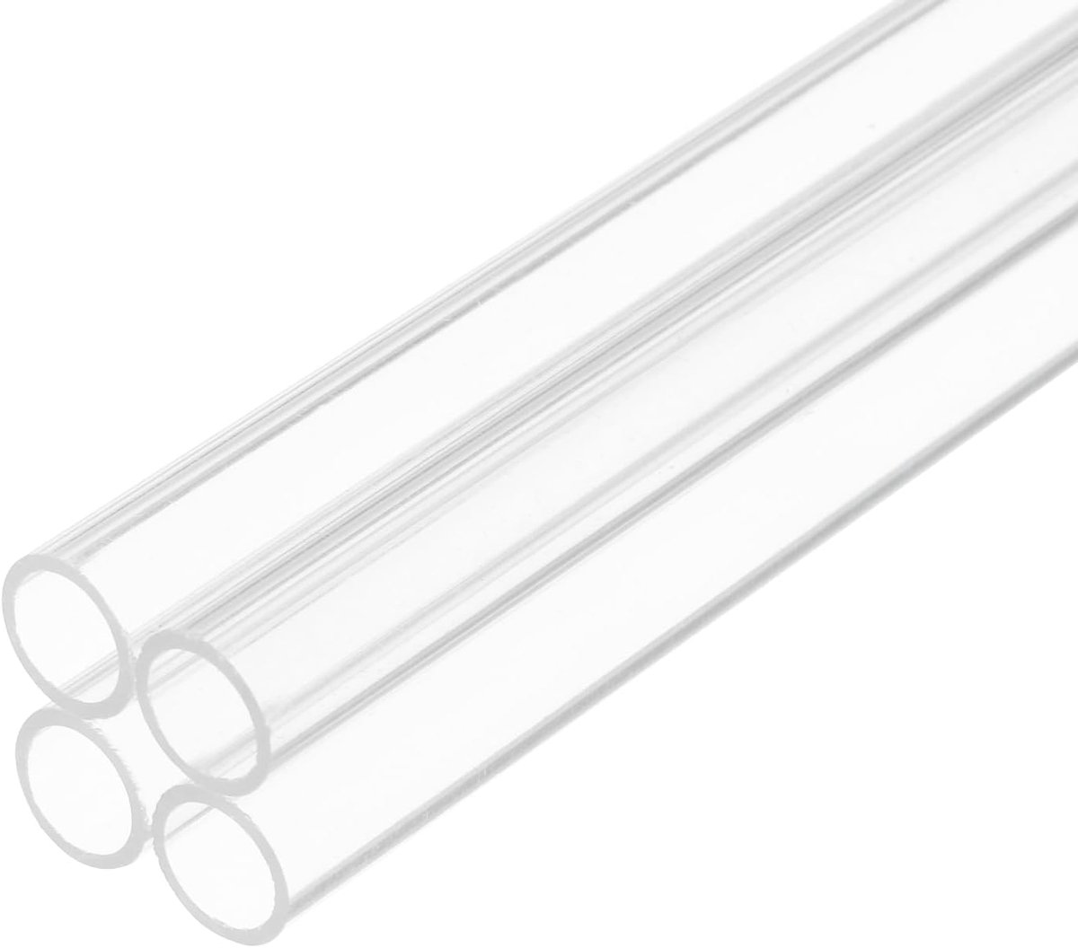 Plastic stijve buis 8 mm x 10 mm (5/16 "x 3/8") acryl buis ronde polycarbonaat buis, [voor sanitair, hydrauliek, aquarium, doe-het-zelf] - 4 stuks