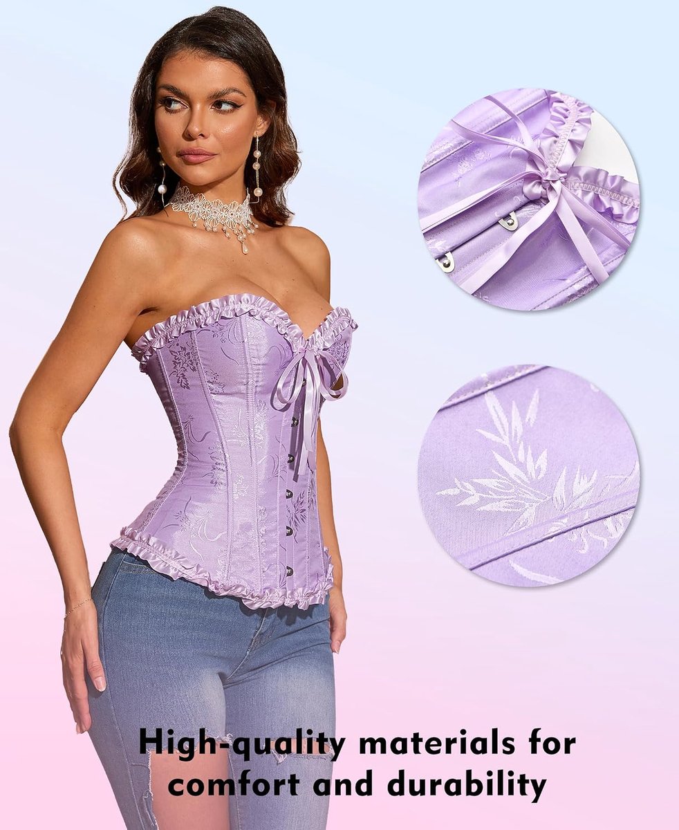 Shi Dameskorset met beha, gotisch, vintage, bustier, zwart/rood, M