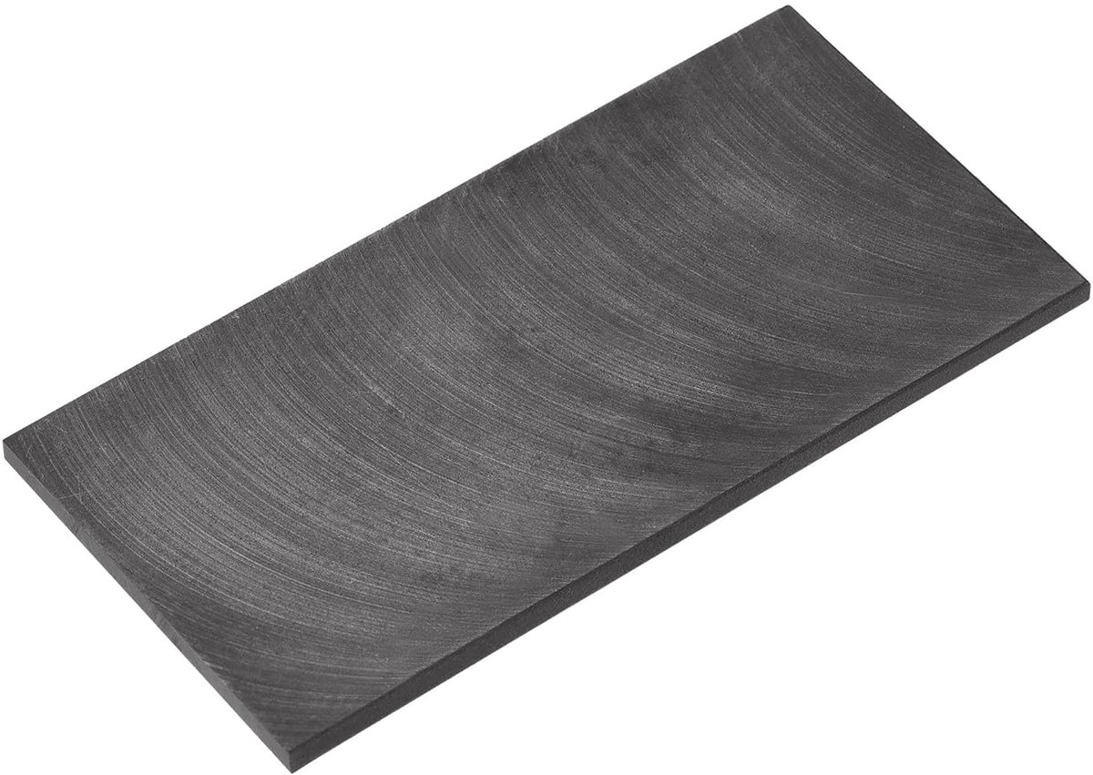 sourcing map 1 stuks grafietplaat 100mmx50mmx3mm grafiet ruwe blok voor experimentele elektrode elektrolyse galvaniseren zwart