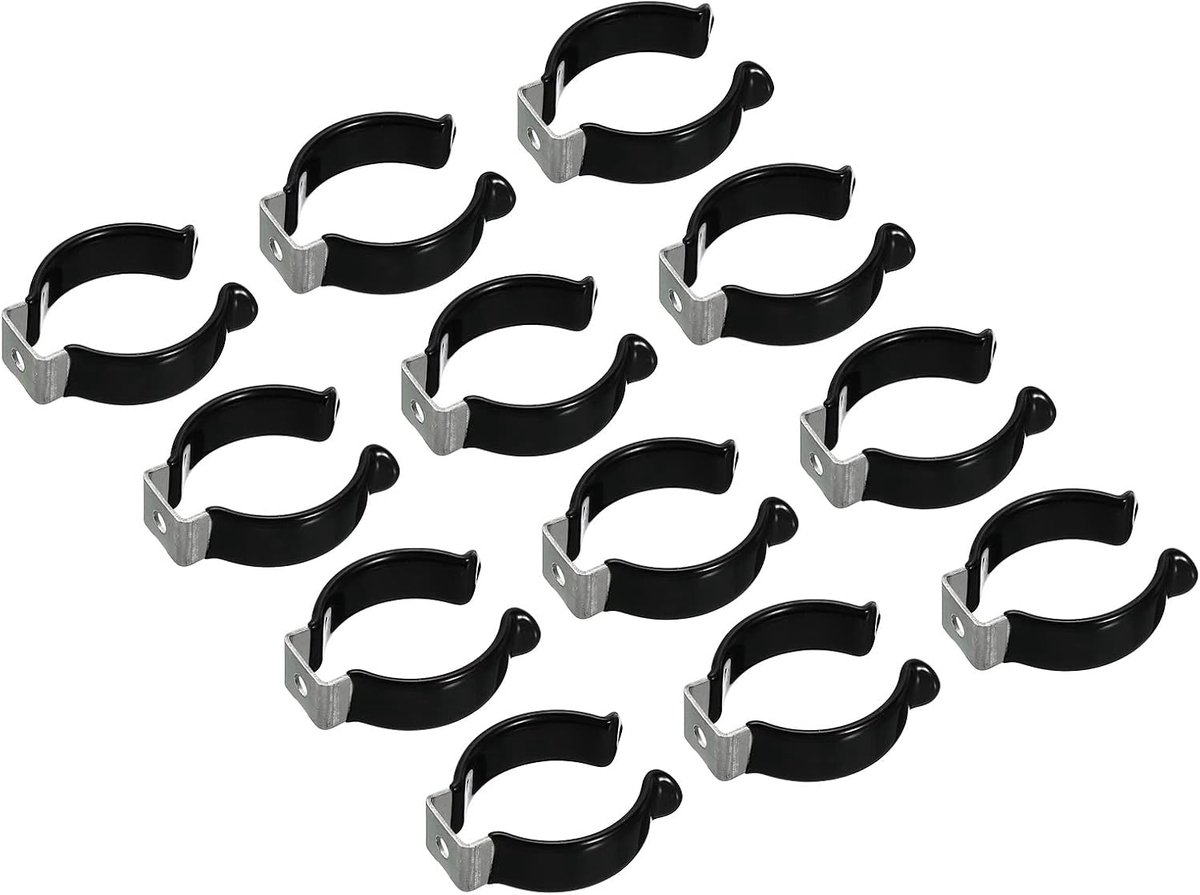 Buisklemmen roestvrij staal buisklemmen voor TL-buishouder zwart