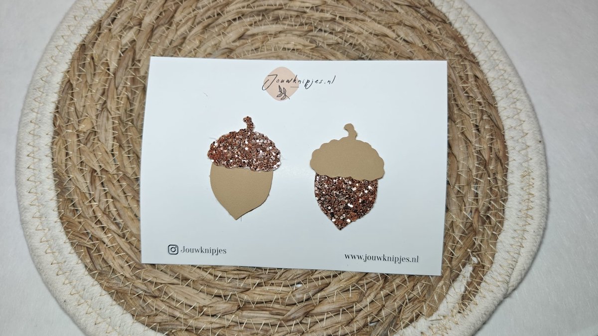 Antislip haarspeldjes Eikel - kinderknipjes - haarspeldjes kinderen - kinderknipjes - haarspeldjes - herfst knipjes