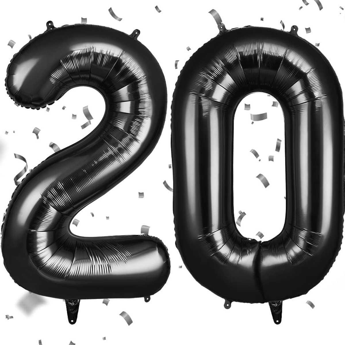 Grote Zwarte Folie Ballonnen Nummer 20 - 40 Inch Helium Ballonnen Verjaardag Decoratie