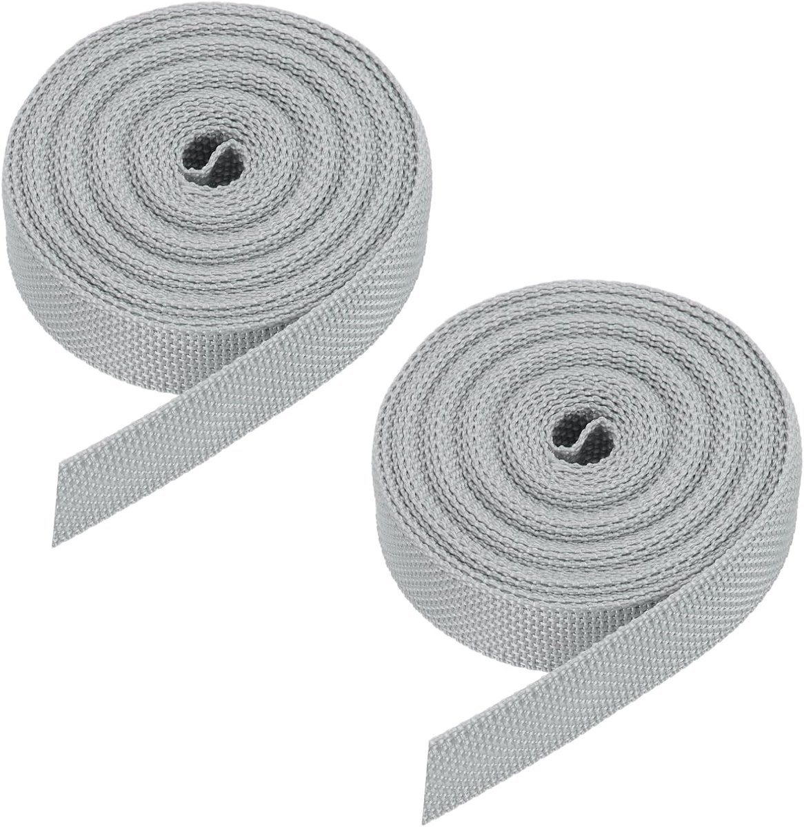 Rolluikriem, 2 stuks, 6 m, 23 mm, voor rolluiken, opschroefwikkelaars, riemwikkelaars, opbouw, deuren, ramen, rolluiken, gordelband, jaloezie, vervanging, reparatieset, grijs