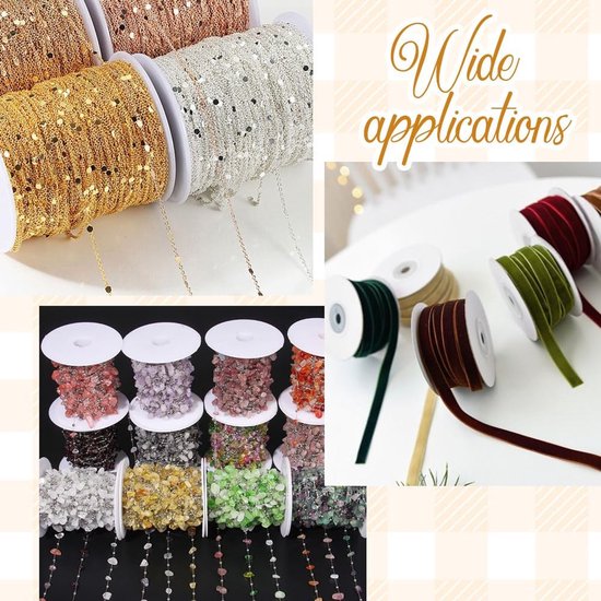 15 stuks 55 x 46 mm lege spoel lint plastic spoel wit weefkoord draad draad ketting tape organizer houder spoel voor naaien borduurwerk garen kunst ambachten haaksteek benodigdheden vrouwen — afbeelding 3