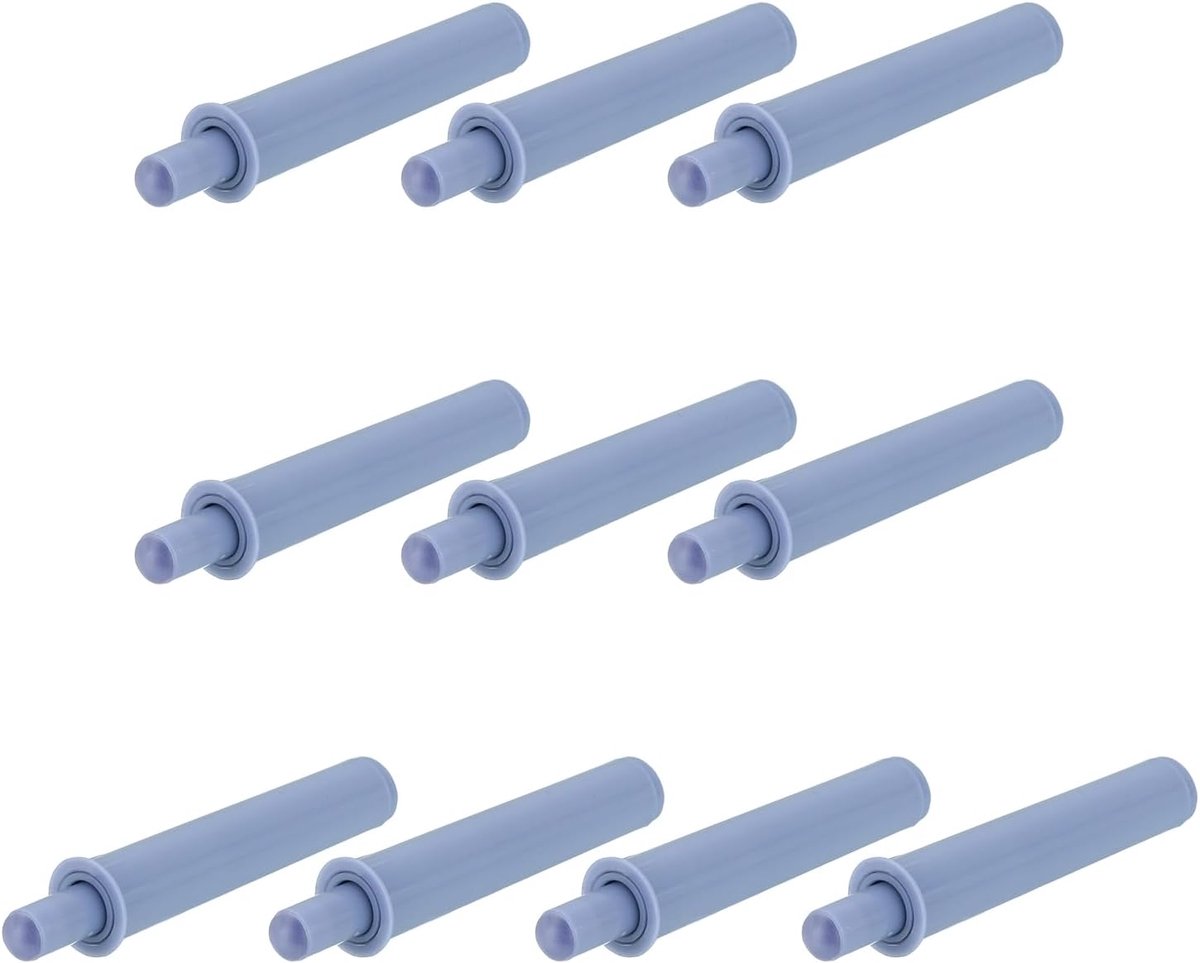 Softclose Deurdempers, 10 stuks, push-to-open deuropener, kastdeur, stoomer, geluiddemper, meubeldeurdemper voor keukenkastdeuren, kledingkastdeuren, kledingkastdeuren, grijs