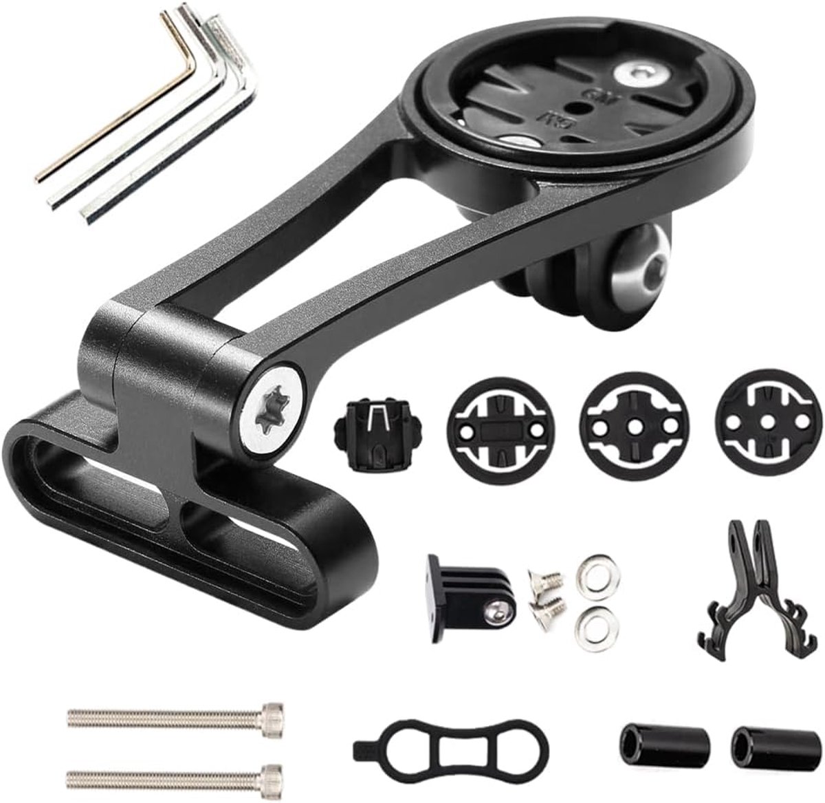 Fietshouder voor racefiets, verstelbare fietscomputerhouder voor racefiets, aluminiumlegering, fietshouder, compatibel met Garmin Edge, Wahoo Elemnt, Bryton, GoPro-camera en lamp