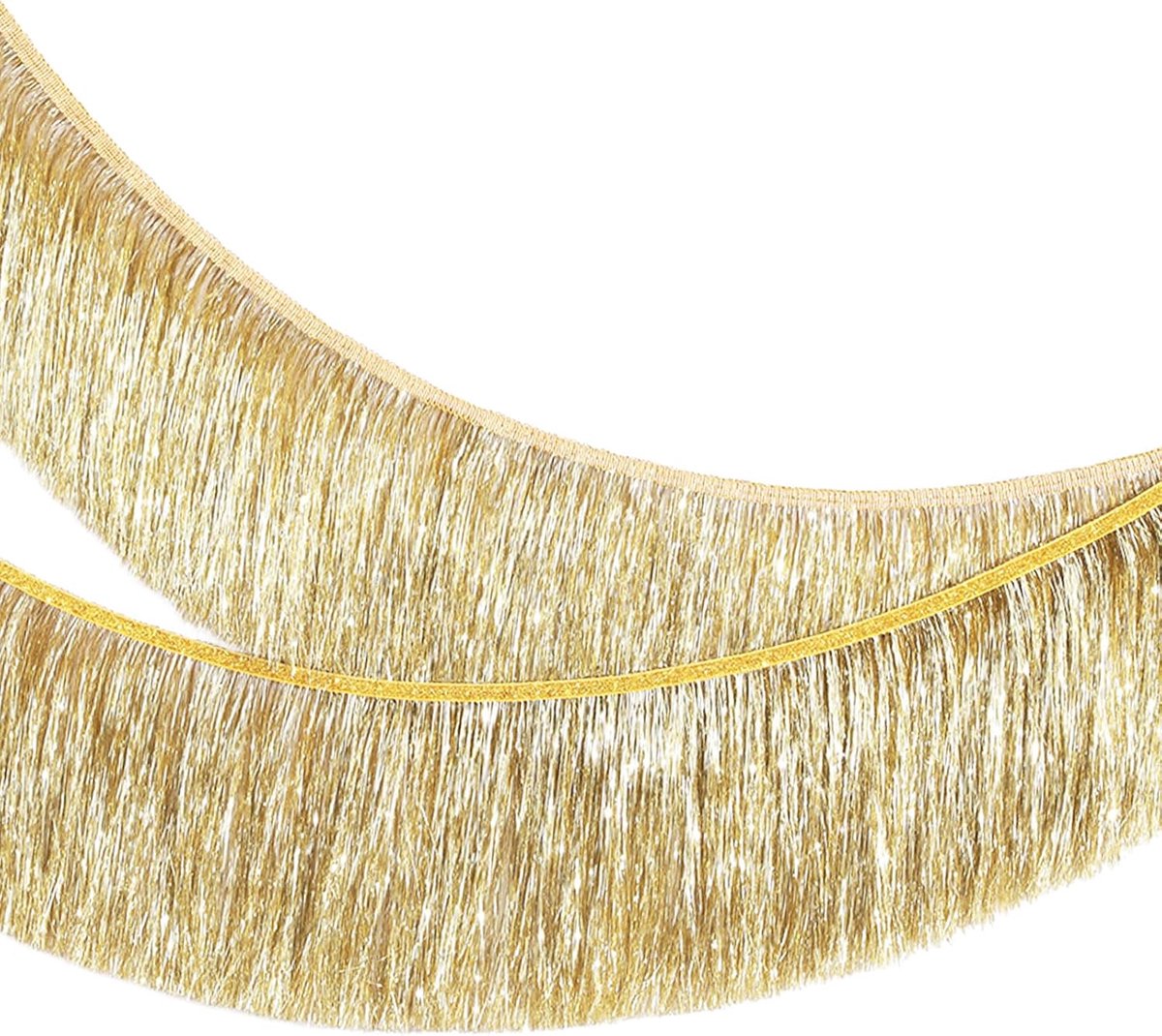 franje slinger,20 cm breed sprankelend klatergoud franje, 2 m lengte muur opknoping metallic folie franje slinger banner, glanzende streamers party achtergrond voor bruiloft verjaardag