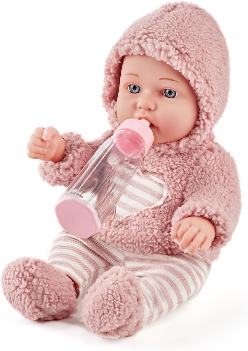 30 mijn eerste babypoppen speelset met accessoires en kleding in geschenkverpakking, Ideaalf voor meisjes en toddlers van 3 Jaar en ouder.