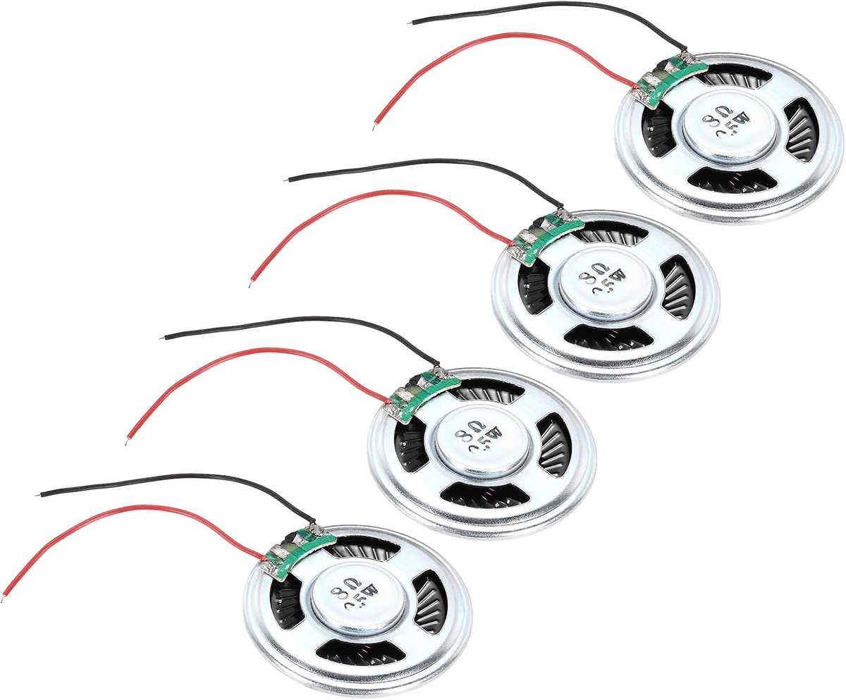 4 stuks 0,5 W 8 Ohm Ronde Mini Metalen Luidspreker Binnen Micro-Magneet Speaker voor Kleine Speaker-DVD EVD Mobiele Multimedia Radio