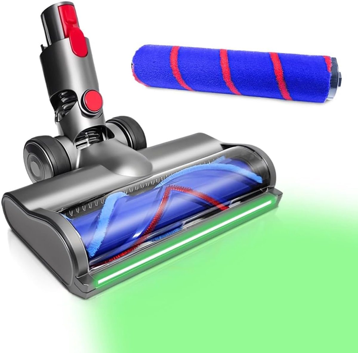 Compatibel voor Dyson V7 V8 V10 V11 V15 Stofzuigers,Verwisselbare Borstelkop met Directe Aandrijving,Voor Parket,Harde Vloeren en Tapijten.(2PS-borstel)
