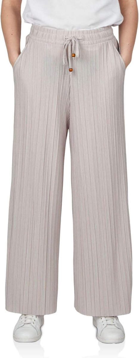 Palazzo Zomerbroek voor dames, 3/4-culotte DFBrenda, hoge taille, wijde pijpen, stoffen broek, enkellang, elastische taille, zakken, effen, zwart, groen, beige, blauw, S, M, L, XL, XXL