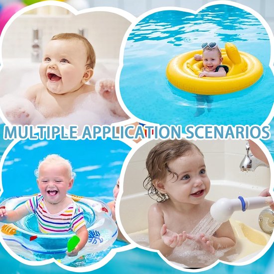 drijvende zwembadthermometer met touw, drijvende waterthermometer, voor binnen en buiten, aquaria, visvijvers (flamingo + flamingo) — afbeelding 3