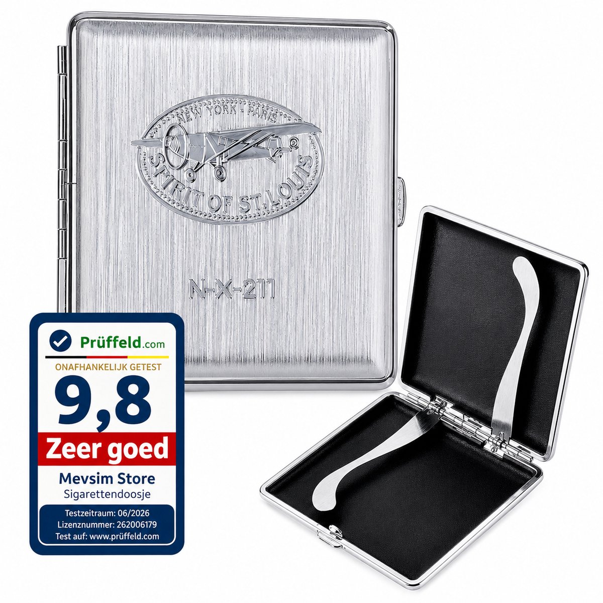 Sigarettendoosjes Spirit of St. Louis - Zilver - 20 Sigaretten