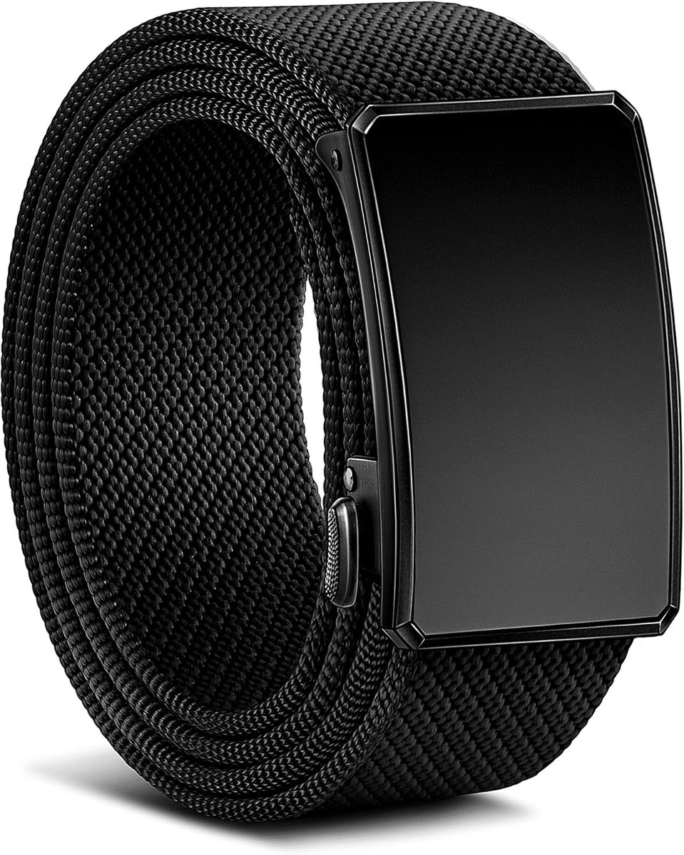 Heren Stretch Riem Instelbare Ritsriem Nylon Tactiek voor Heren Casual Jeans Golf Werk 3,5 cm Afgesneden op Maat