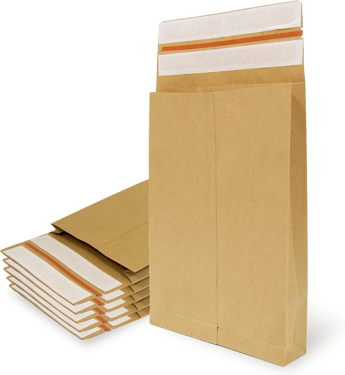 Kraftpapier enveloppen 250 x 350 mm - met dubbele siliconen strip - voor verzenden van kleding - SnelShoppen