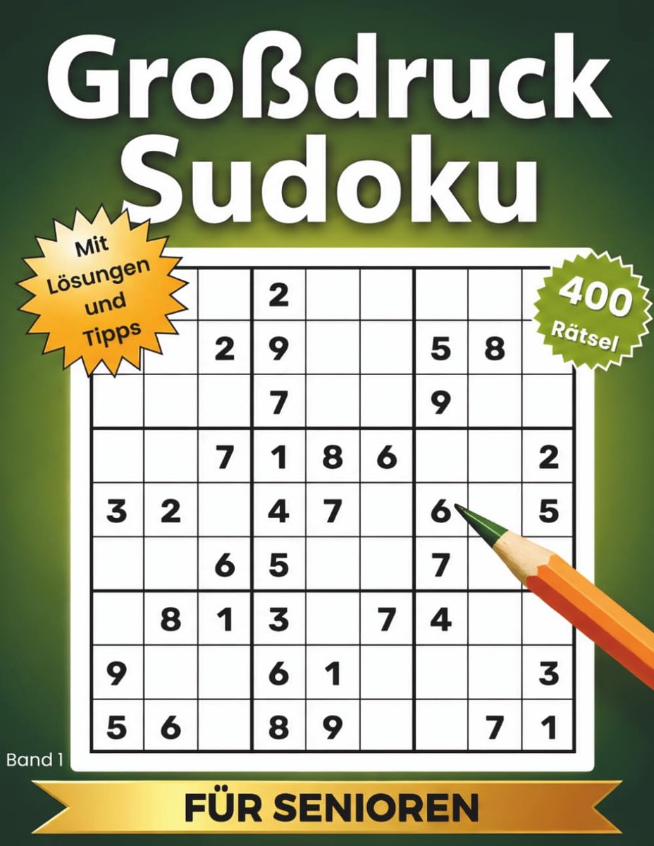 Sudoku voor Senioren - Grote Schrift - 400 Eenvoudige Raadsels - Ideaal voor Ontspanning - SnelShoppen